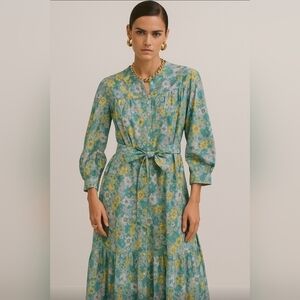 Pink City Prints Georgie Dress, Maxi floral summer dress, Size S